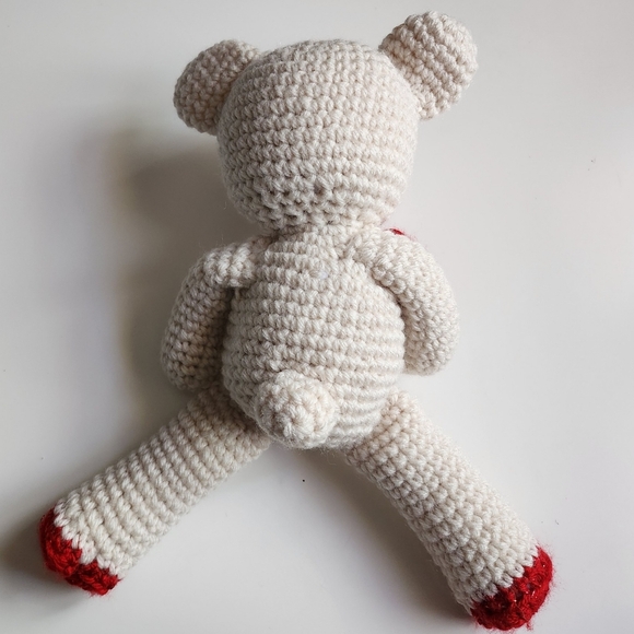 Crochet love bear, 3 available, Hand crocheted by Mom - Picture 9 of 11